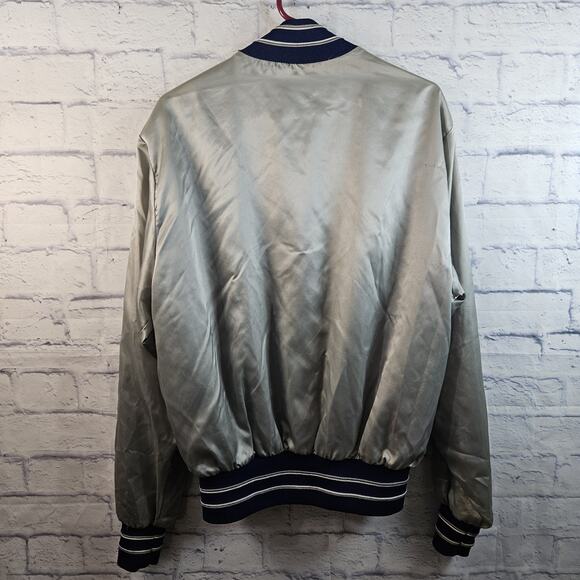 VTG Lite Beer Jacket Mens LT Satin Bomber Lined Varsity Coach Beer USA 80s - Picture 3 of 10